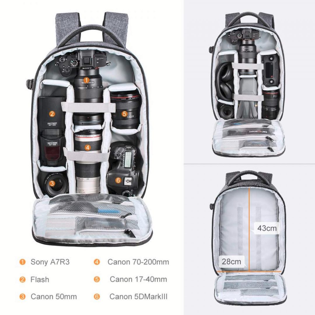 K&F Concept Large Camera Backpack Professional Waterproof KF13.044V5 - 4